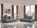 Divani Casa Edgar - Modern Grey Fabric Modular Sectional Sofa