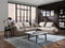 Divani Casa - Polson Modern Light Grey Fabric Modular Sectional Sofa Bed