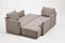 Divani Casa - Polson Modern Light Grey Fabric Modular Sectional Sofa Bed