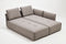 Divani Casa - Polson Modern Light Grey Fabric Modular Sectional Sofa Bed