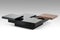 Modrest Ambry Modern Walnut and Black Coffee Table