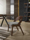 Modrest Runyon Modern Walnut & Grey Fabric Dining Chair (Set of 2)