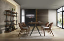 Modrest Runyon Modern Walnut & Grey Fabric Dining Chair (Set of 2)
