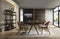 Modrest Runyon Modern Walnut & Grey Fabric Dining Chair (Set of 2)