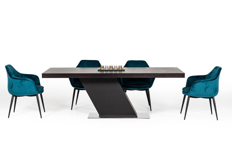 Modrest Wilson Modern Velvet & Black Dining Chair