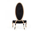Modrest Mills - Modern Black Velvet Rosegold Dining Chair Set of 2