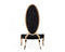 Modrest Mills - Modern Black Velvet Rosegold Dining Chair Set of 2