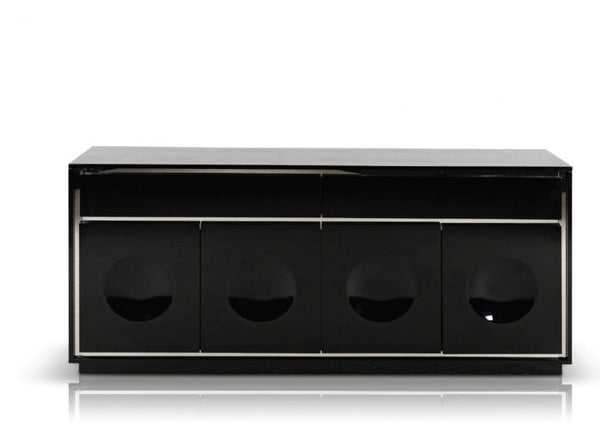A&X Grand - Modern Black Crocodile Lacquer Buffet