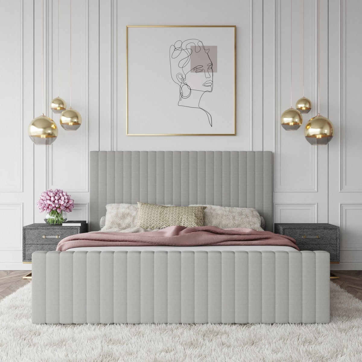 Modrest Beverly - Modern Velvet Bed
