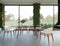 Modrest Kipling - Modern Smoked Glass & Walnut Large Dining Table