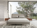 Modrest Paula - Mid-Century Grey Upholstered Bed