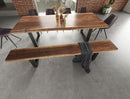 Modrest Taylor Modern Live Edge Wood Small Dining Bench