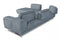 Coronelli Collezioni Mood - Contemporary Blue Leather Left Facing Sectional Sofa