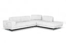 Coronelli Collezioni Mood - Italian White Leather Right Facing Sectional Sofa