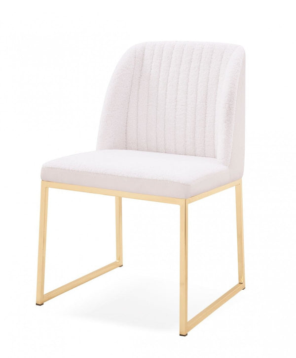 Modrest Muir - Modern White Sherpa Dining Chair