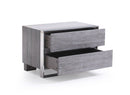 Modrest Arlene Modern Grey Elm & Stainless Steel Bedroom Set