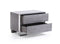 Modrest Arlene Modern Grey Elm & Stainless Steel Bedroom Set