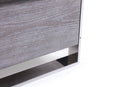 Modrest Arlene Modern Grey Elm & Stainless Steel Bedroom Set