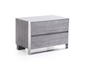 Modrest Arlene Modern Grey Elm & Stainless Steel Bedroom Set