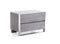 Modrest Arlene Modern Grey Elm & Stainless Steel Bedroom Set