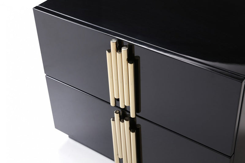 Modrest Token Modern Black & Gold Bedroom Set Hollywood Glam Furnitures Modrest Token Modern Black & Gold Bedroom Set Hollywood Glam Furnitures