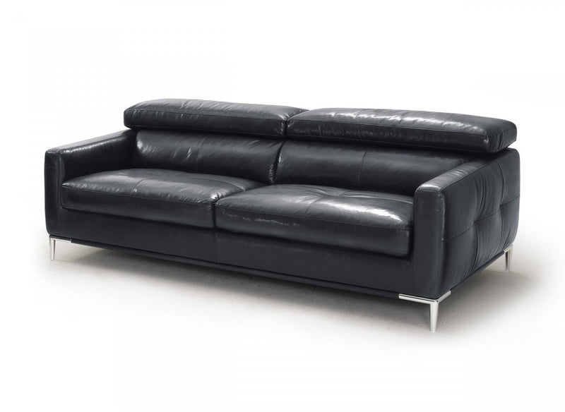 Divani Casa Natalia - Modern Black Leather Sofa