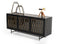 Modrest Natalie Modern Black Acacia & Antique Brass Buffet