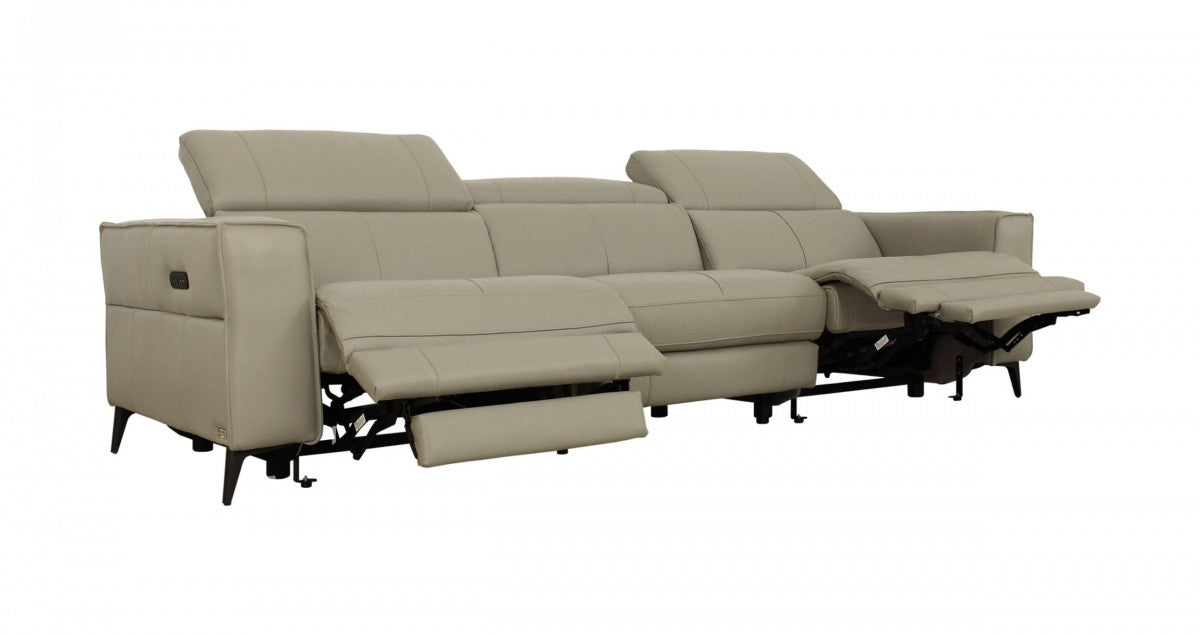 Divani Casa Nella - Modern Leather Sofa w/ Electric Recliners