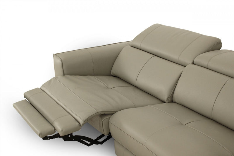 Divani Casa Nella - Modern Leather Loveseat w/ Electric Recliners