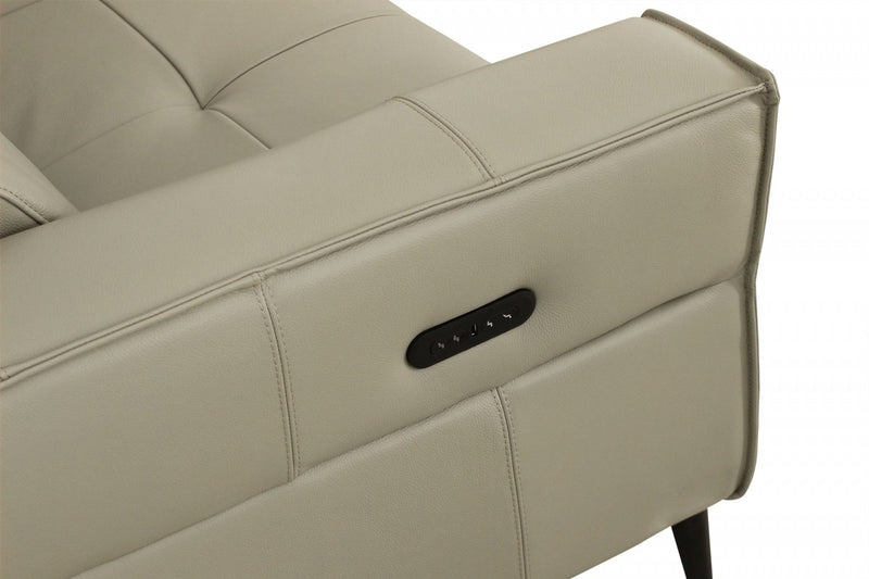 Divani Casa Nella - Modern Leather Loveseat w/ Electric Recliners