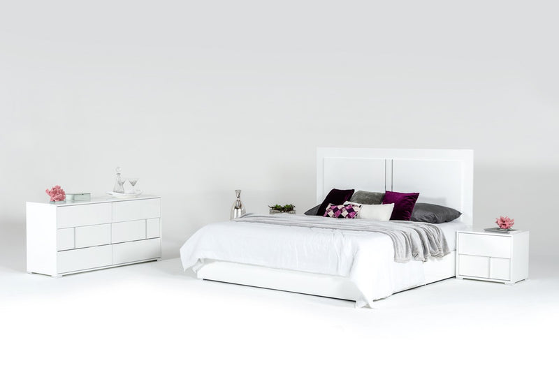 Modrest Nicla Italian Modern White Bed