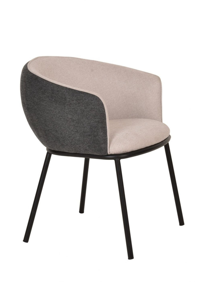 Modrest Nillie - Modern Beige & Grey Dining Armchair