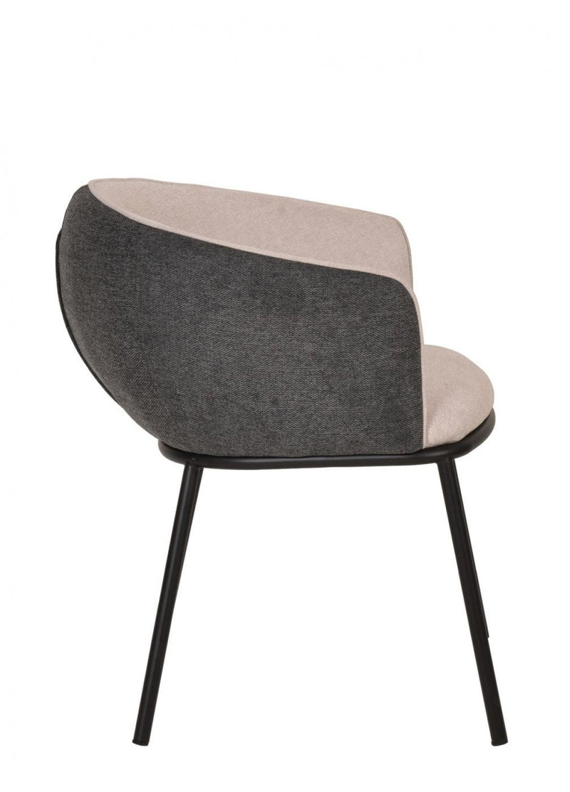 Modrest Nillie - Modern Beige & Grey Dining Armchair