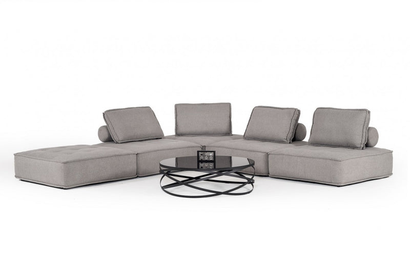 Divani Casa Nolden - Modern Fabric Modular Sectional Sofa