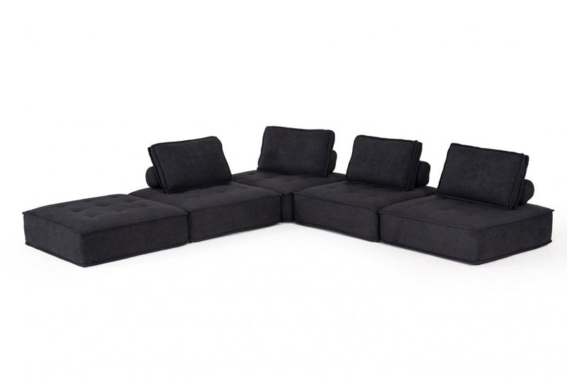 Divani Casa Nolden - Modern Fabric Modular Sectional Sofa