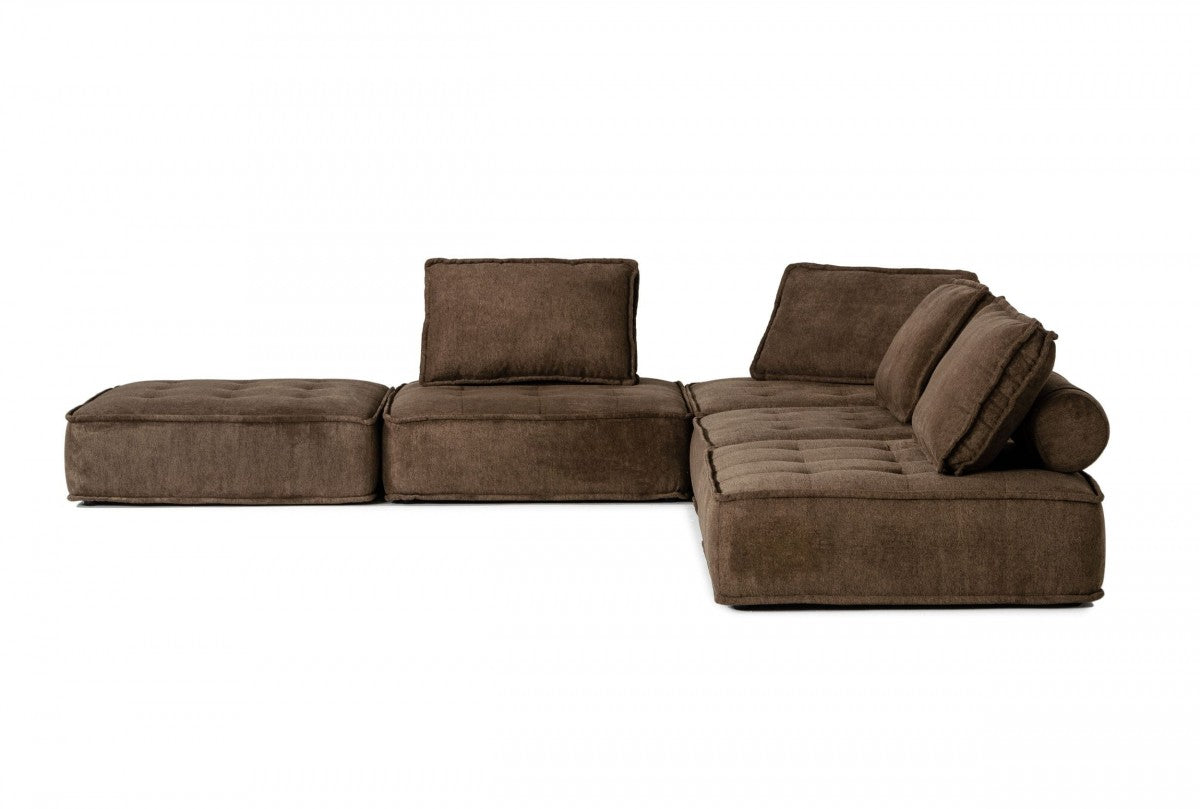 Divani Casa Nolden - Modern Fabric Modular Sectional Sofa