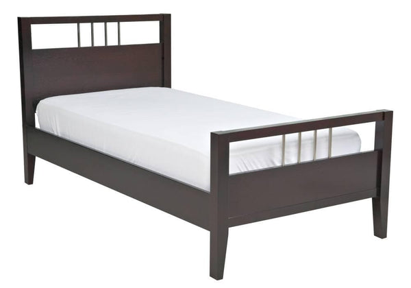 Nevis Wood Platform Bed in Espresso