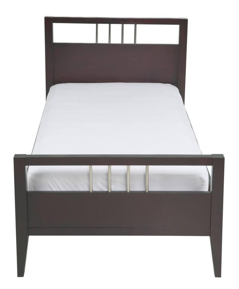 Nevis Wood Platform Bed in Espresso