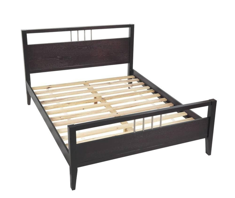 Nevis Wood Platform Bed in Espresso