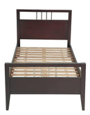 Nevis Wood Platform Bed in Espresso