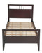 Nevis Wood Platform Bed in Espresso