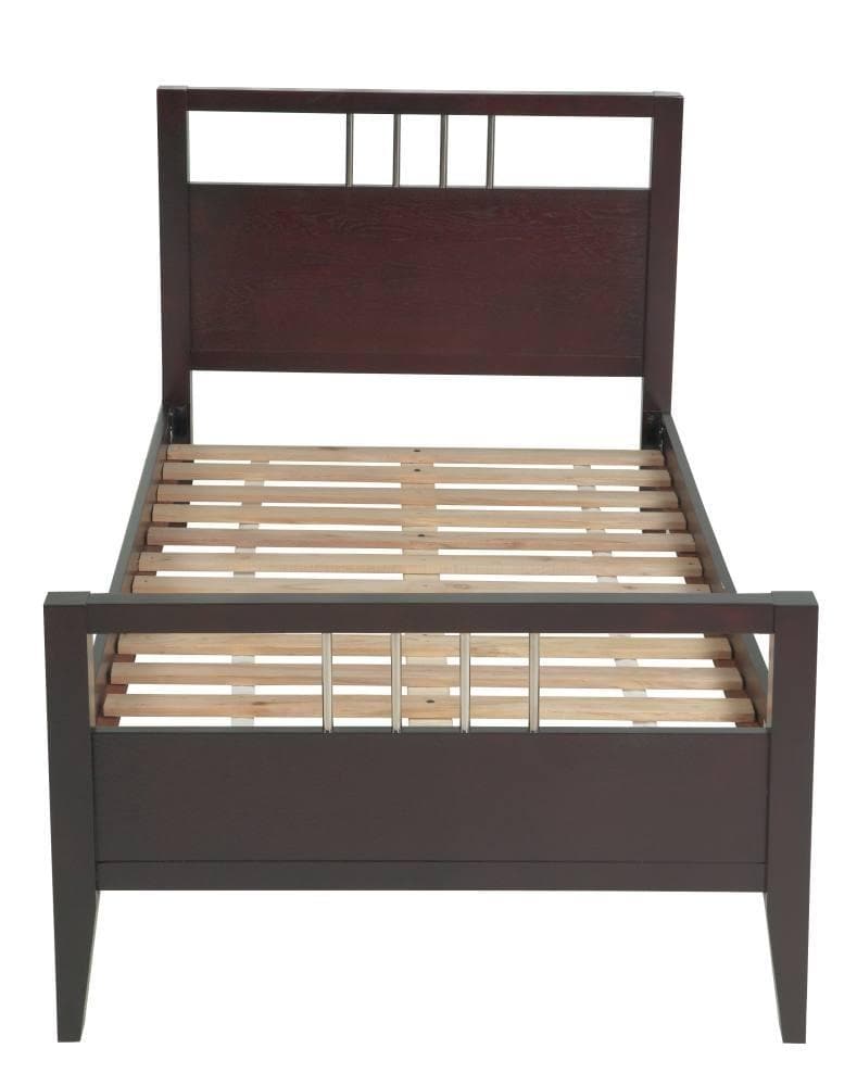 Nevis Wood Platform Bed in Espresso