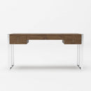 Modrest Orcutt - Modern Walnut & Stainless Steel Desk