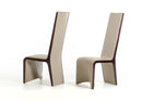 Modrest Pacer - Modern Taupe & Ebony Dining Chair (Set of 2)
