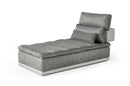David Ferrari Panorama - Italian Modern Grey Fabric + Grey Leather Modular Sectional Sofa