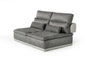 David Ferrari Panorama - Italian Modern Grey Fabric + Grey Leather Modular Sectional Sofa