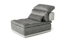 David Ferrari Panorama - Italian Modern Grey Fabric + Grey Leather Modular Sectional Sofa