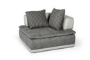 David Ferrari Panorama - Italian Modern Grey Fabric + Grey Leather Modular Sectional Sofa
