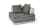 David Ferrari Panorama - Italian Modern Grey Fabric + Grey Leather Modular Sectional Sofa