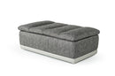 David Ferrari Panorama - Italian Modern Grey Fabric + Grey Leather Modular Sectional Sofa